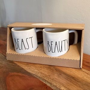 Rae Dunn Beauty & Beast Mug Set
